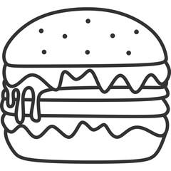 Hamburger Line Art