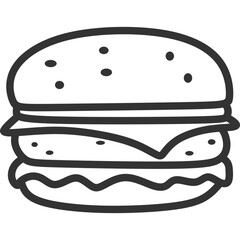 Hamburger Line Art