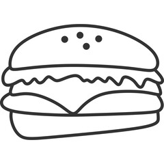 Hamburger Line Art