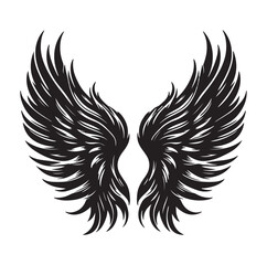 Wings icons silhouette vector for your design on white background