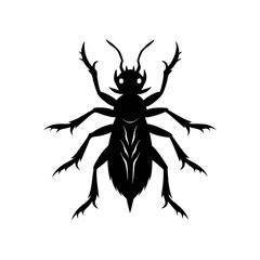 Creepy insect illustration silhouette