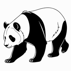 Naklejka premium panda-silhouette