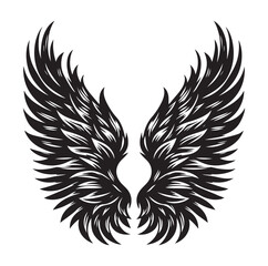 Wings icons silhouette vector for your design on white background