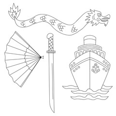 Traveling to China Clipart: Hand-drawn Chinese Illustrations: China Culture Doodles