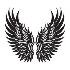 Wings icons silhouette vector for your design on white background