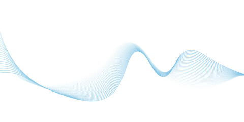 Abstract vector background with blue wavy lines. Blue wave background. Blue lines vector illustration. Curved wave. Abstract wave element for design.