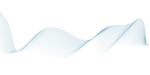 Abstract vector background with blue wavy lines. Blue wave background. Blue lines vector illustration. Curved wave. Abstract wave element for design.
