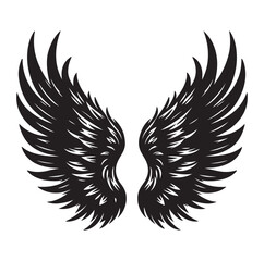 Wings icons silhouette vector for your design on white background