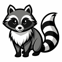 vector of a raccoon
