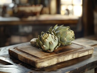 Artichoke Arrangement on Table