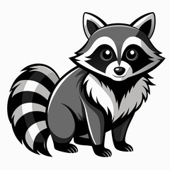 vector of a raccoon