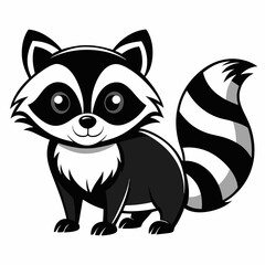 vector of a raccoon