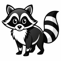 vector of a raccoon