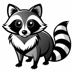 vector of a raccoon
