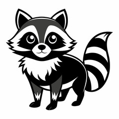 vector of a raccoon