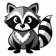 vector of a raccoon