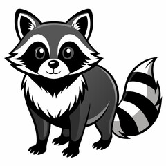 vector of a raccoon