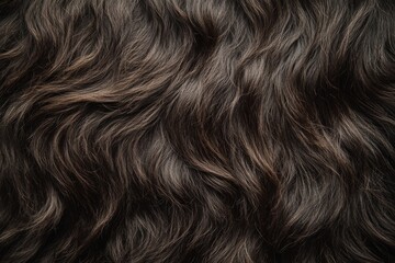 Naklejka premium Soft, wavy brown hair creates a luxurious and textured background, ideal for beauty and hair care visuals