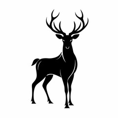 Noble Deer Silhouette Vector Art