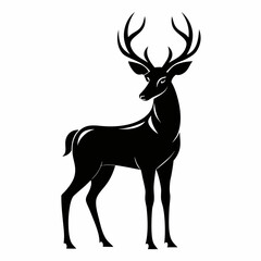 Noble Deer Silhouette Vector Art