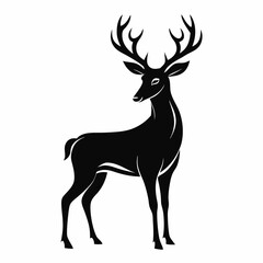 Noble Deer Silhouette Vector Art