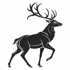 Noble Deer Silhouette Vector Art