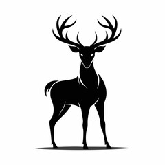 Noble Deer Silhouette Vector Art