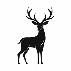 Noble Deer Silhouette Vector Art