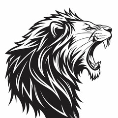 Roaring Lion Vector Silhouette