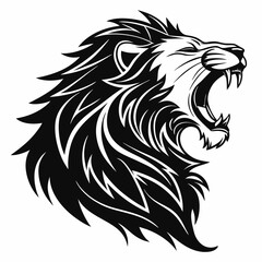 Roaring Lion Vector Silhouette