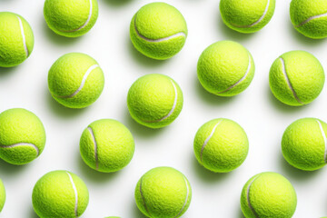 Tennis balls on white background.