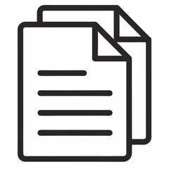 Report Document outline icon on white background