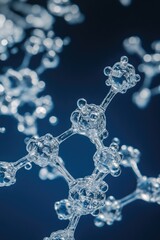 Snowflake on Blue Background