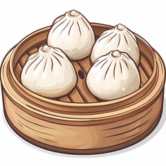 Delicious Bamboo-Steamed Dumplings: Traditional Asian Cuisine with Savory Fillings