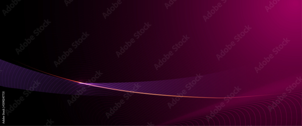 Poster vector abstract light gold effect, flow line, motion pattern and red gradient color for luxury wallp