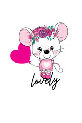 mouse with heart