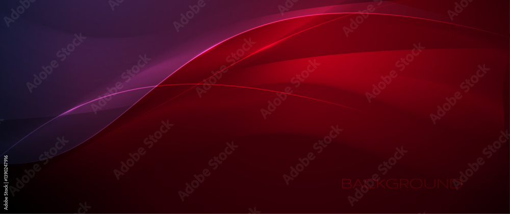 Poster Vector abstract dynamic geometric shape, wave flow line, light effect, and texture on red gradient color for wallpaper, template banner. Illustration modern graphic design for futuristic background