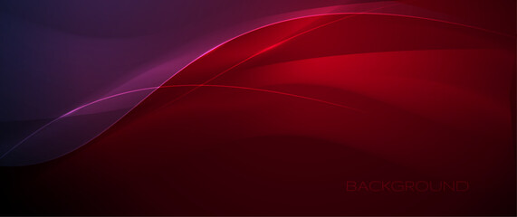 Vector abstract dynamic geometric shape, wave flow line, light effect, and texture on red gradient color for wallpaper, template banner. Illustration modern graphic design for futuristic background