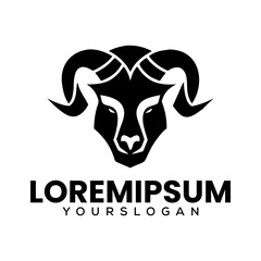 Goat logo vector design for company branding and identity illustration