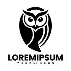 Abstract bird logo design with vector illustration of a swan or duck in a circular shape