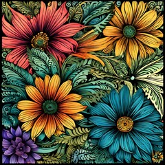 colorful flower background