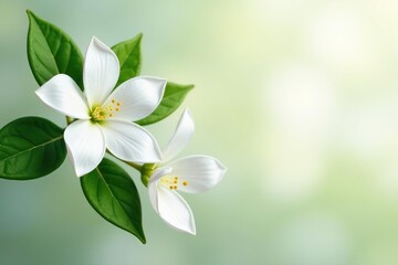 Fototapeta premium Jasmine flowers (Philadelphus coronarius) isolated on white background, perfect for designs, cards, floral arrangements, frames, wedding invitations, floral arrangements, frames