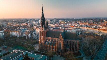 Fototapeta premium Church of St. Michael the Archangel in Wroclaw, Poland. 
