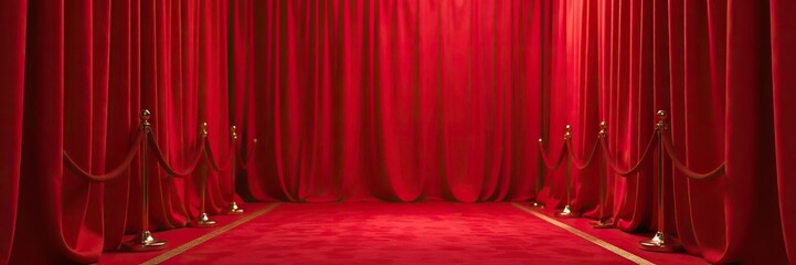 Red carpet fabric with seamless pattern suitable for elegant events and glamorous settings,  fabric,  elegant