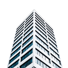 Fototapeta premium Construction progress of modern high-rise building urban setting architecture photography clear sky aerial view