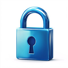Minimalist Lock Symbol Representing Security and Protection in Digital World