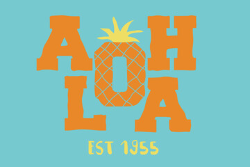 AOH LOA Latter vector design illustration 