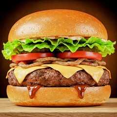 hamburger isolated on white