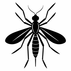 Mosquito vector silhouette black design white background