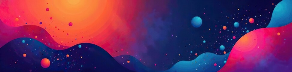 Retro abstract background with vibrant colors and geometric shapes,  artistic,  backdrop
